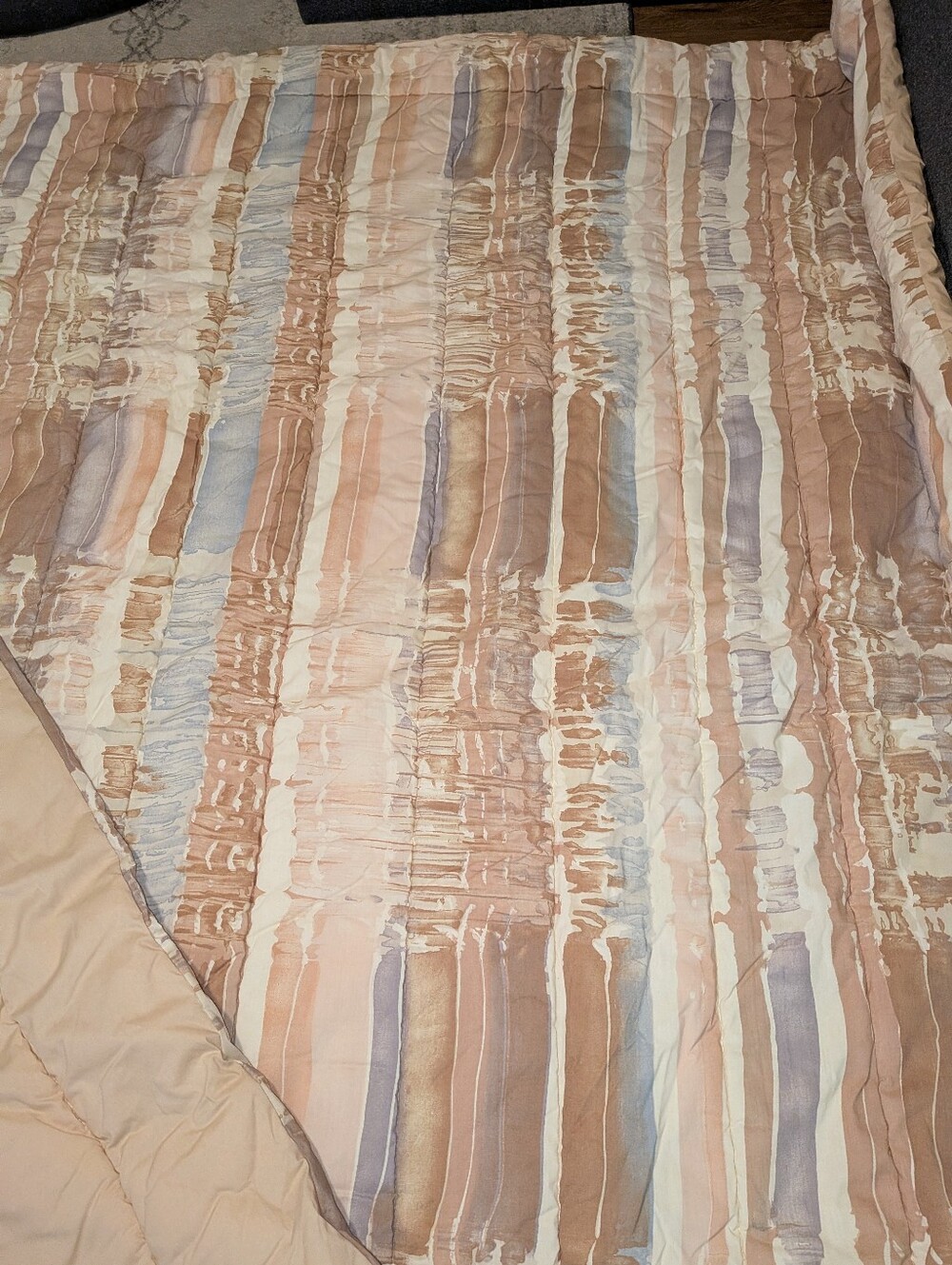 Vintage Martex Striped 70s 80s Comforter Full Queen - Picture 7 of 10